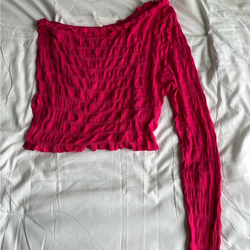 Free People Jasmine Shirred One Shoulder Top